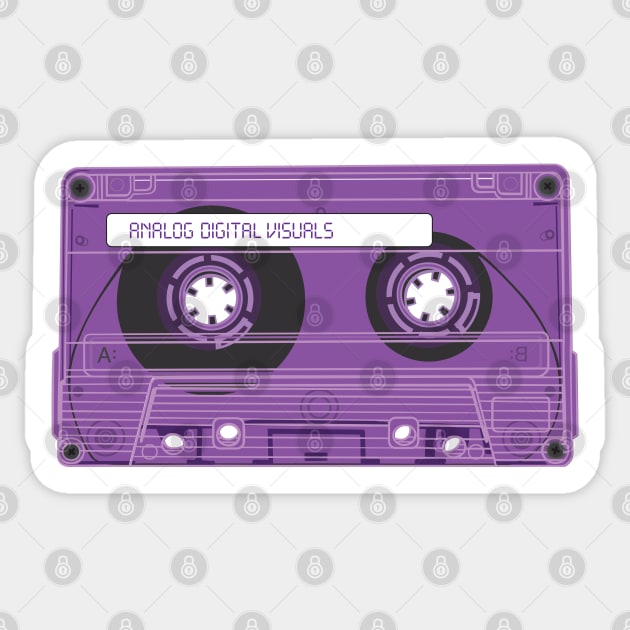 Cassette Tape (Royal Purple Colorway) Analog / Music Sticker by Analog Digital Visuals